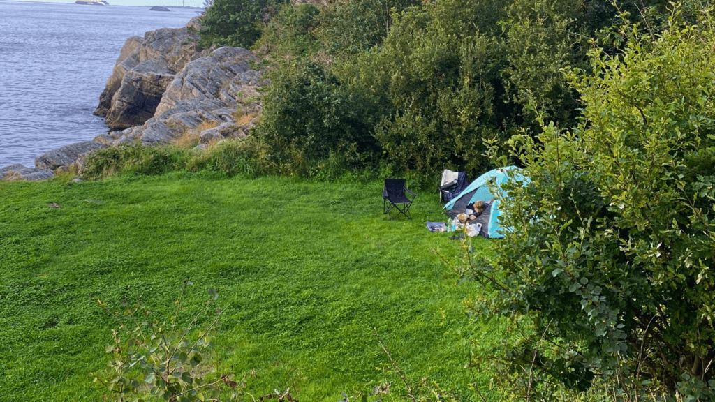 Teltplads på Kristiansand Feriesenter